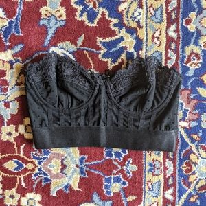 Urban Outfitters Corset Lingerie Black Crop Top